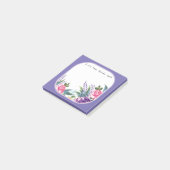 Post-it® Monogramme floral féminin tendance Sticky Notepads (Incliné)