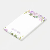 Post-it® Monogramme floral Lilac personnalisé (Incliné)