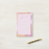 Post-it® Monogramme Floral Pastel Moderne (Sur un bureau)