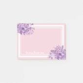 Post-it® monogramme floral rose violet (Devant)