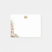 Post-it® Monogramme Forêt Champignons Fleurs Florales botan (Devant)