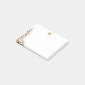 Post-it® Monogramme Forêt Champignons Fleurs Florales botan (Incliné)