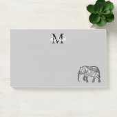 Post-it® Monogramme Graphique mignon Eléphant Noir personna (Bureau)