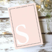 Post-it® Monogramme graphique rose pâle Nom personnalisé