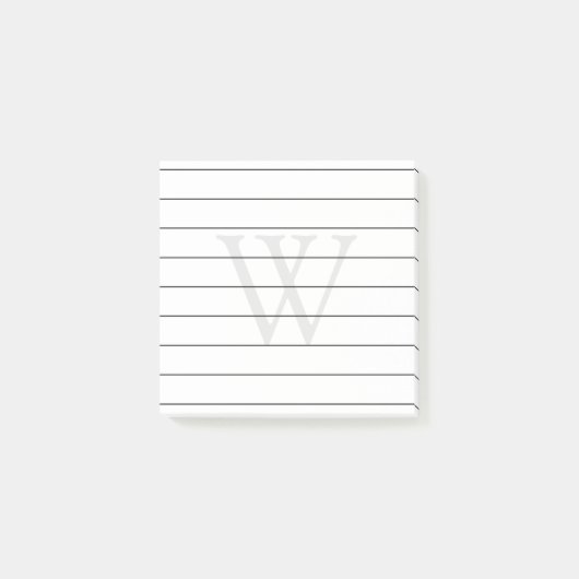 Post-it® Monogramme gris (Devant)