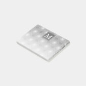 Post-it® Monogramme gris cercles motif (Incliné)