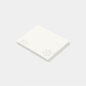 Post-it® Monogramme gris élégant classique Cimier de couron (Incliné)