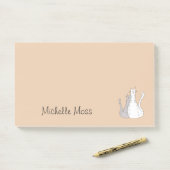 Post-it® Monogramme Gris et blanc Tabby Kitty Cats (Sur un bureau)