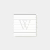 Post-it® Monogramme Gris Ligné (Devant)