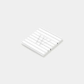 Post-it® Monogramme Gris Ligné (Incliné)