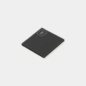 Post-it® Monogramme Initial De Style Moderne | Blanc & Noir (Incliné)