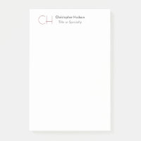 Monogramme initial minimaliste moderne Plaque simp