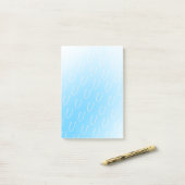 Post-it® Monogramme initial pastel bleu dégradé moderne chi (Sur un bureau)