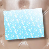 Post-it® Monogramme initial pastel bleu dégradé moderne chi