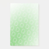 Post-it® Monogramme initial pastel vert olive dégradé chic (Devant)