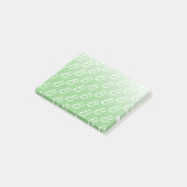 Post-it® Monogramme initial pastel vert olive dégradé chic (Incliné)