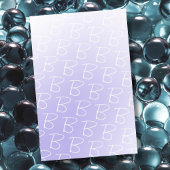 Post-it® Monogramme initial pastel violet lavande dégradé