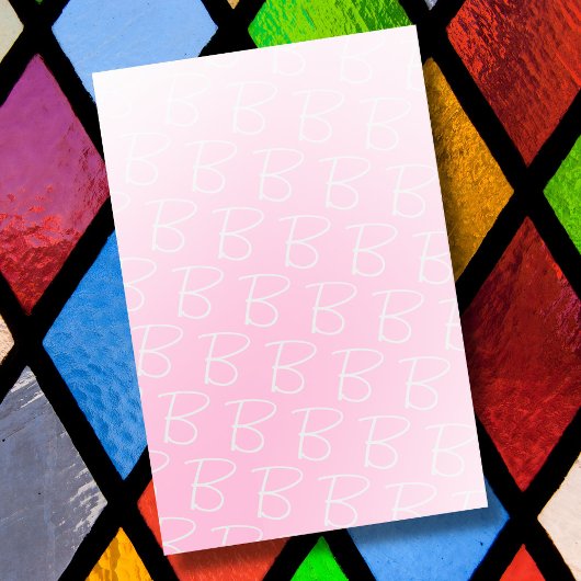 Post-it® Monogramme initial rose pastel dégradé élégant chi