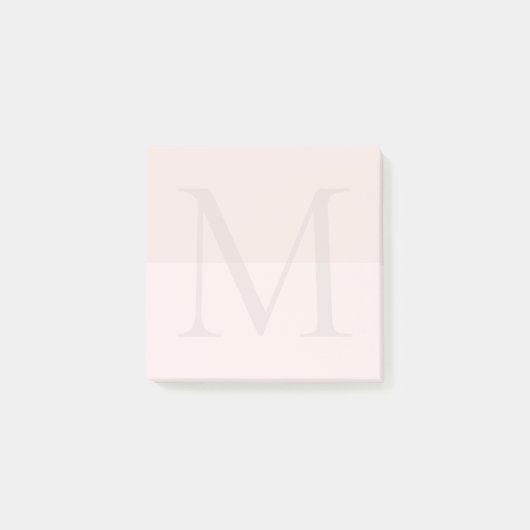 Post-it® Monogramme initiale rose clair  (Devant)