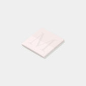 Post-it® Monogramme initiale rose clair  (Incliné)