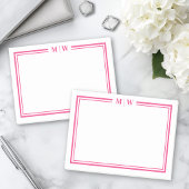 Post-it® Monogramme initiales rose chaud