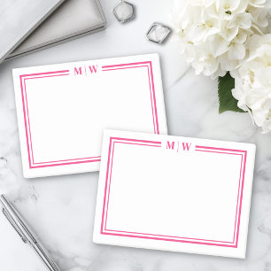 Post-it® Monogramme initiales rose chaud