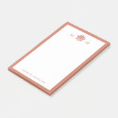 Post-it® Monogramme Lotus Marron Terracotta (Incliné)
