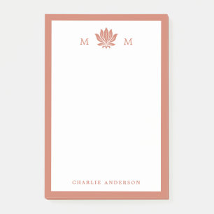 Post-it® Monogramme Lotus Marron Terracotta