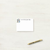 Post-it® Monogramme lunaire B (Sur un bureau)