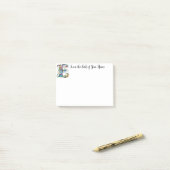 Post-it® Monogramme lunaire E (Sur un bureau)