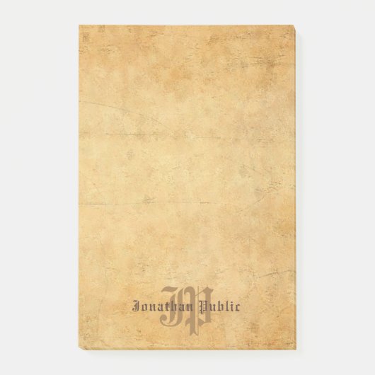 Post-it® Monogramme manuscrit Élégant Modèle classique (Devant)