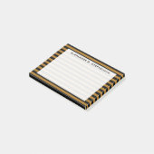 Post-it® Monogramme Matte Gold et bande noire (Incliné)