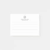 Post-it® Monogramme minimal du client (Devant)