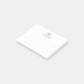 Post-it® Monogramme minimal du client (Incliné)