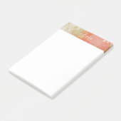 Post-it® Monogramme minimal moderne élégante Pêche Abstrait (Incliné)