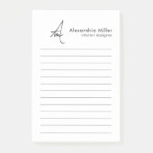 Post-it® Monogramme minimaliste (Devant)