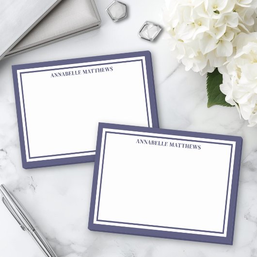 Post-it® Monogramme minimaliste bleu marine