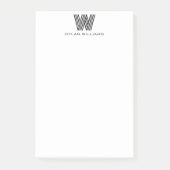 Post-it® Monogramme minimaliste moderne (Devant)