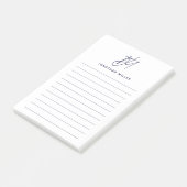 Post-it® Monogramme minimaliste moderne (Incliné)