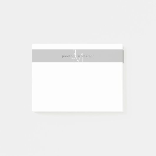 Post-it® Monogramme minimaliste moderne professionnel (Devant)