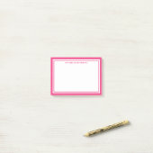 Post-it® Monogramme minimaliste rose (Sur un bureau)