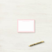 Post-it® Monogramme Minimaliste Rose Pâle (Sur un bureau)