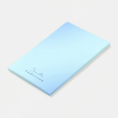 Post-it® Monogramme minimaliste simple de base Pastel Blue (Incliné)