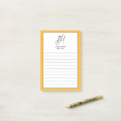 Post-it® Monogramme minimaliste tendance (Sur un bureau)