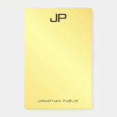 Post-it® Monogramme Modèle initial Gold Look Vertical (Devant)