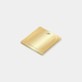 Post-it® Monogramme Modèle tendance Faux Gold Elegant (Incliné)