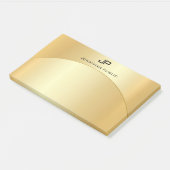 Post-it® Monogramme Modèle tendance Faux Gold Elegant (Incliné)