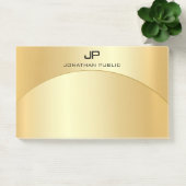 Post-it® Monogramme Modèle tendance Faux Gold Elegant (Bureau)