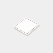Post-it® Monogramme moderne beige et vin (Incliné)