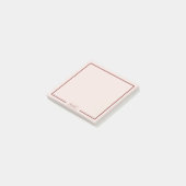 Post-it® Monogramme moderne beige et vin (Incliné)